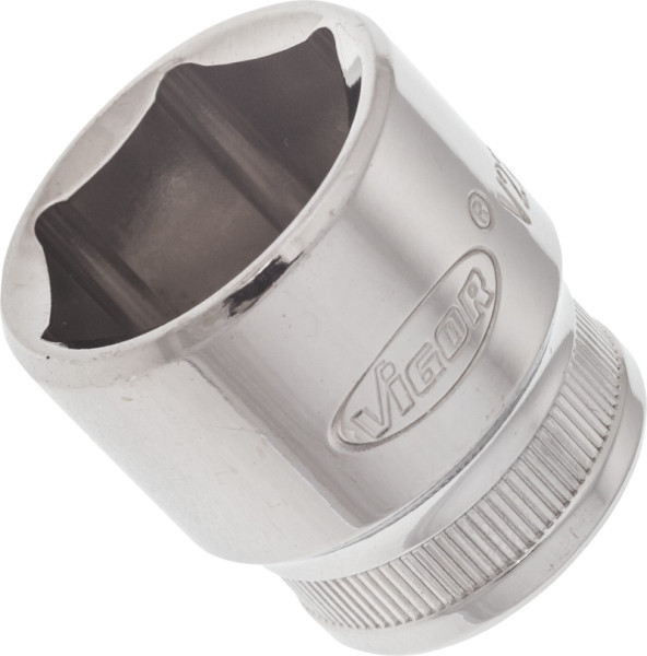 VIGOR Steckschlüsseleinsatz, Vierkant hohl 10 mm (3/8 Zoll), Außen-Sechskant Profil, 22 mm, V2262N