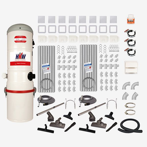 HKW Komplett-Set MEDIUM 2 - 8 Saugdosen, 9 m Saugschlauch, 2200409
