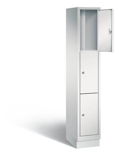 C+P Schließfachschrank Evolo, H1800xB320xT500mm, Farbe: Lichtgrau, 48020-103 S10005