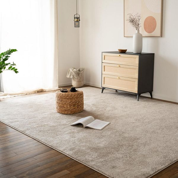 HOME DELUXE Kurzflor Teppich FOFI, 230 x 160 cm Creme, 56179