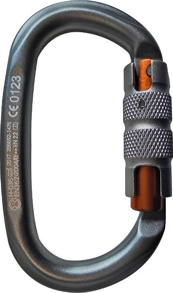 Skylotec Karabinerhaken mit Twistlocksicherung OVALOY TW, Aluminium, oval, 22 kN, H-036