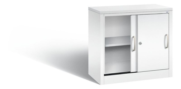 C+P Sideboard mit Schiebetüren Acurado, H720xB800xT400mm, Farbe: Verkehrsweiß, Bügelgriff, 2 OH, 5722-00 S10359