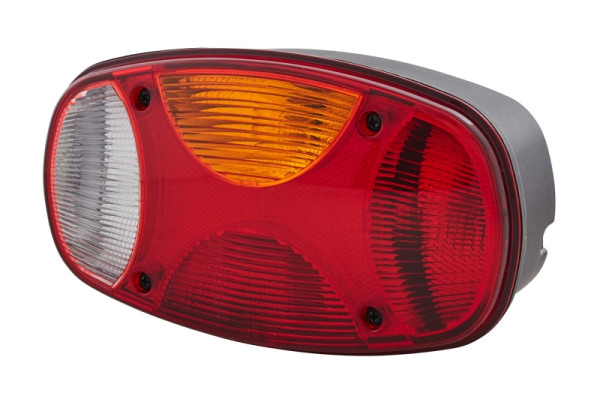 HELLA Heckleuchte, Cargoluna, Glühlampe, 24V, Anbau/geschraubt, Lichtscheibenfarbe: mehrfarbig, Stecker: Schutz-Kontakt-Stecker, rechts, 2VP 343 640-081