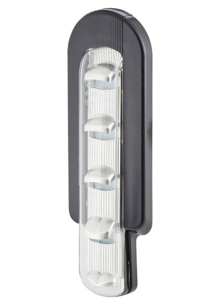 HELLA Zusatzblinkleuchte, LED, 12V, Anbau/Schraubanschluss, Lichtscheibenfarbe: glasklar, LED-Lichtfarbe: gelb, AMP, seitlicher Anbau, 2BM 011 788-011