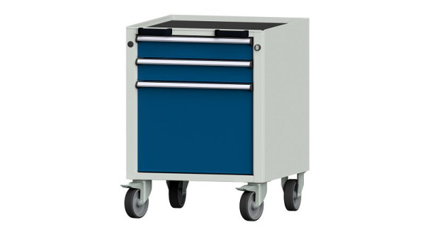 ANKE Werkbänke Rollcontainer, Modell 52 V, 570 x 615 x 750 mm, RAL 7035/5010, Wanne, 450.154