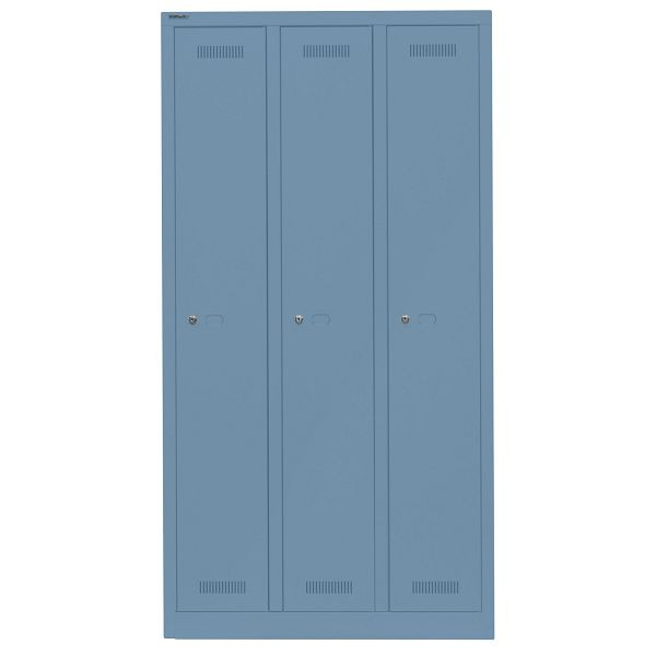 Bisley Garderobenschrank Monobloc™, 3 Abteile je 1 Fach, 605 blau, ML09T1605