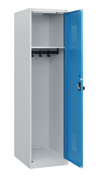 C+P Spind Evolo PLUS, 1 Abteil, 1530x400x500mm, 7035/5012, Drehriegel, 0490005-12 S10007