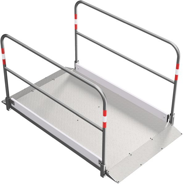 Schake Grabenbrücke aus Aluminium mit Bodenplatte aus Stahl, Breite: 1,00 m, Länge: 1,70 m, 20270