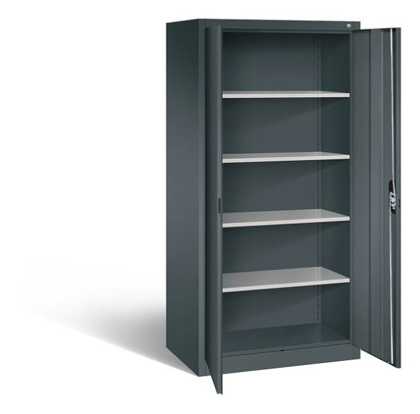 C+P Büroschrank Acurado, H1950xB930xT600mm, Farbe: Anthrazitgrau, Muldengriff, 5 OH, 9290-000 S10610