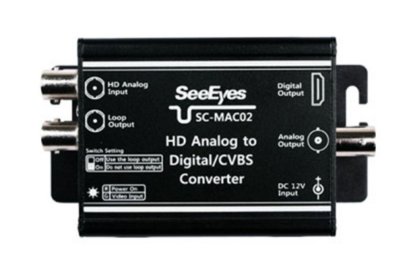 SeeEyes SC-MAC02 Konverter, HD Analog nach HDMI, 1x HD Analog IN, HDMI OUT, Composite OUT, SC-MAC02 + PSU
