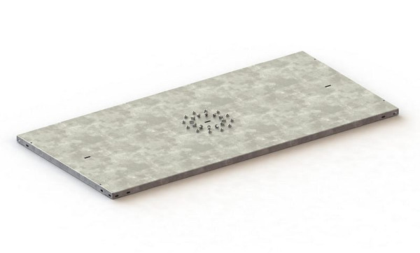 Meta Abdeckboden 1250x600 mm, verzinkt, Compact, inkl. Schrauben, 20095852