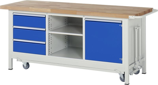 RAU Absenkbare Werkbank 8000 - Modell 8563, B2000 x T700 x H880 mm, 15-8563A2-207B4F.11