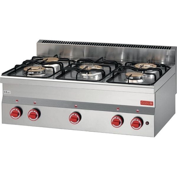 Gastro M Gasherd 60/90PCG, 15 kW, 5 Brenner, Erdgas, 600-Serie, GN016
