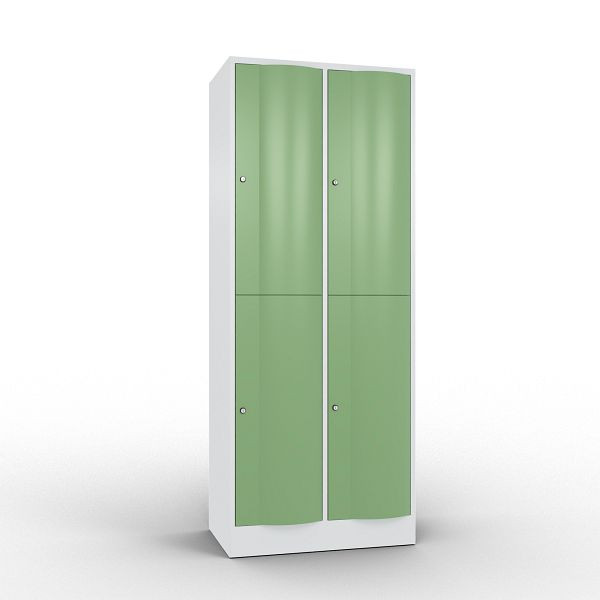 C+P Spind doppelstöckig Resisto, 2 Abteile, H1950xB772xT540 mm, Grau/Resedagrün, 8270-272 S10040