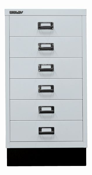 Bisley MultiDrawer, 29er Serie mit Sockel, DIN A3, 6 Schubladen, lichtgrau, L29A36S645