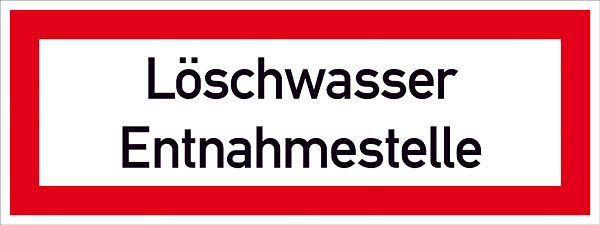 SafetyMarking Hinweisschild für die Feuerwehr, Löschwasser Entnahmestelle, BxH 42x14,8 cm, Aluminium, 11.2875