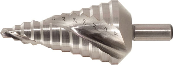 KS Tools HSS Stufenbohrer, Durchmesser 6-27,8mm, 8 Stufen, 330.2311