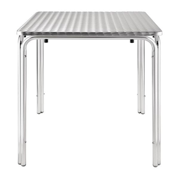 Bolero viereckiger Bistrotisch Edelstahl 4 Beine 70cm, U505