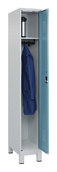 C+P Spind Evolo PLUS, mit Füßen, 1 Abteil, 1950x300x500mm, 7035/0010, Verschluss Zylinderschloss, Ablageböden 1, 049010-10 S10037