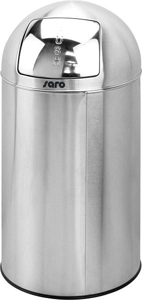 Saro Abfalleimer mit Push-Deckel Modell AD 253, Herausnehmbarer verzinkter Innenbehälter, 399-1024