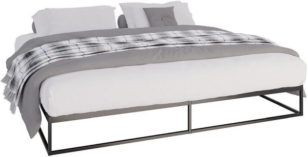 CLP Metallbett Scala 200x200x25 cm, schwarz, 320976