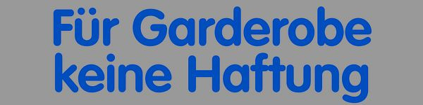 Schilder Klar Für Garderobe keine Haftung, 160x40x1 mm Kunststoff, 45016/72