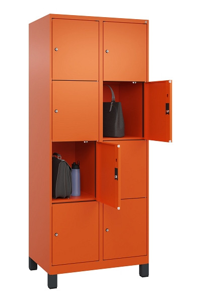 C+P Schließfachschrank Evolo PLUS, mit Füßen, 8 Fächer, 1950x800x500mm, 2004/20, 049010-224 S10023