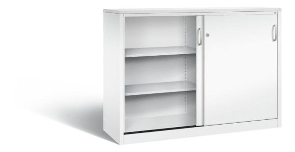 C+P Sideboard mit Schiebetüren Acurado, H1200xB1600xT500mm, Farbe: Verkehrsweiß, Bügelgriff, 3 OH, 2157-1200 S10283
