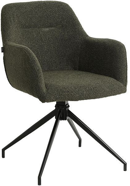 CLP Esszimmerstuhl Merlinda Stoff Teddy, dunkelgrün, 326628