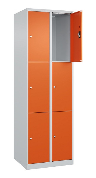 C+P Schließfachschrank Evolo PLUS, 6 Fächer, 1850x600x500mm, 7035/2004, 049000-203 S10002