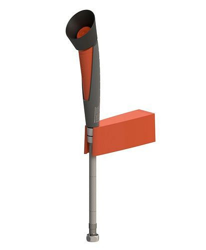 B-SAFETY Hand-Augendusche mit 1 Brausekopf 45°, rot/schwarz, Wandmontage, DVGW, 306242