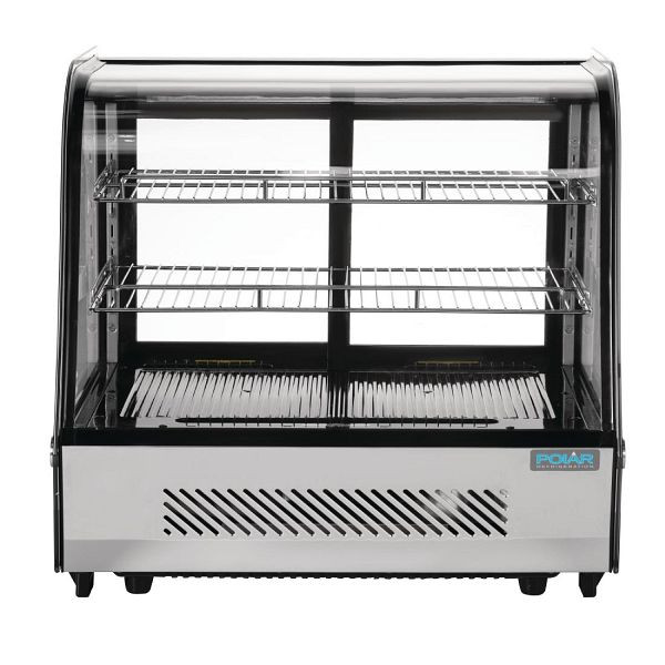 Polar G-Serie Energieeffizienter Tischplatten-Kühlschrank für Lebensmittel-Schwarz 120 Liter, GP292