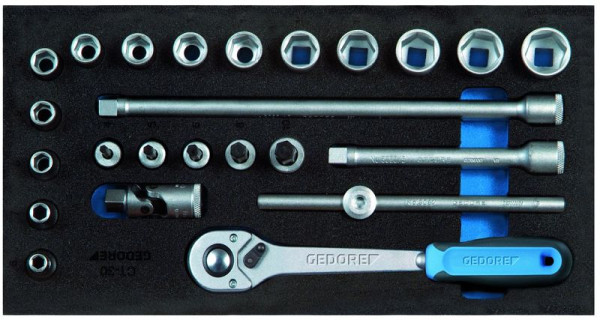 GEDORE CT-Einlage mit Sortiment, Steckschlüssel-Satz 3/8'', CT, 2308975