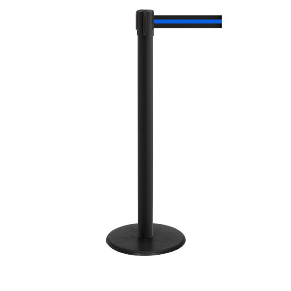 Stein HGS Personenleitsystem -P-Line Famous-, schwarz, schwarz/blau/schwarz waagerecht (gestreift), mit Gurtendstück (Standard), Gurtlänge: 4 m, 12822-0702