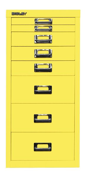 Bisley MultiDrawer, 29er Serie, DIN A4, 8 Schubladen, zinkgelb, L298641