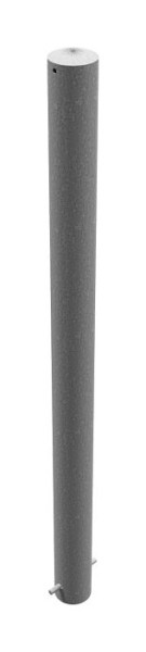 Schake Absperrpfosten Stahlrohr Ø 89 x 2,9 mm ortsfest, zum Einbetonieren feuerverzinkt / weiß beschichtet, feuerverzinkt, ohne Öse, 489