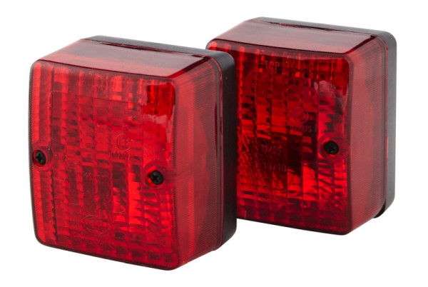HELLA Schlussleuchte, Halogen, 24/12V, Anbau, Lichtscheibenfarbe: rot, rechts/links, 2SA 996 012-091