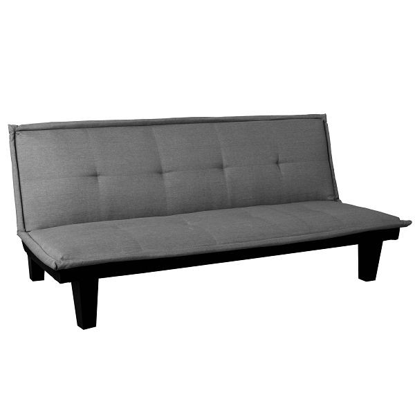 Mendler 3er-Sofa HWC-C87, Couch Schlafsofa Gästebett Bettsofa Klappsofa, Schlaffunktion 170x100cm, Textil, dunkelgrau, 61883