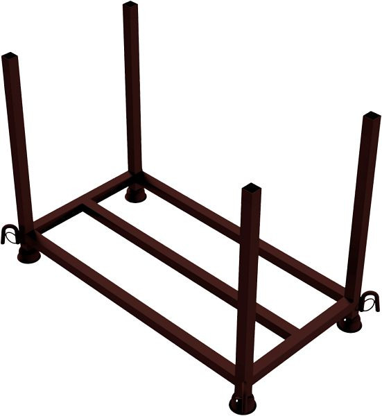 Schake Stapelpalette mit geschlossenen Ösen, Aufnahme von 21 Stück Fußplatten, 50380-0