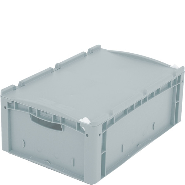 BITO Eurostapelbehälter XL Set /XL 64221ASDV 600x400x220 grau, Auflagedeckel Verschluß, C0290-0577