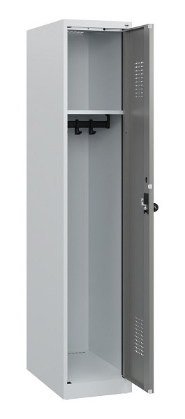 C+P Spind Evolo PLUS, 1 Abteil, 1530x300x500mm, 7035/0004, Drehriegel, 0490005-10 S10014
