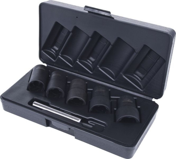 KS Tools 1/2" Spiral-Profil-Kraft-Stecknuss-Satz, 6-teilig, 19-25mm, 913.1240