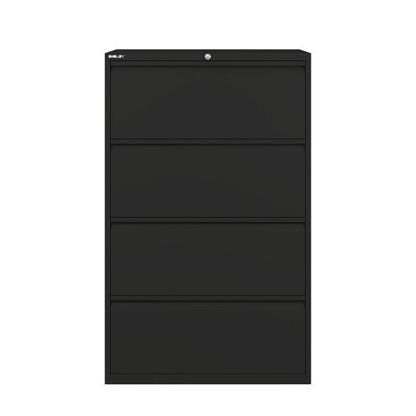 Bisley Essentials Schubladenschrank, Höhe 1300-1324 mm, 633 schwarz, YESF0813633