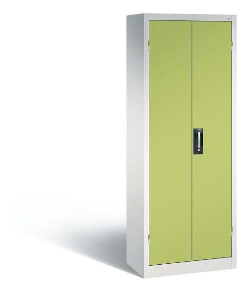 C+P Büro-Drehtürenschrank Acurado, H1950xB700xT400 mm, Lichtgrau/Viridingrün, 9236-05 S10013