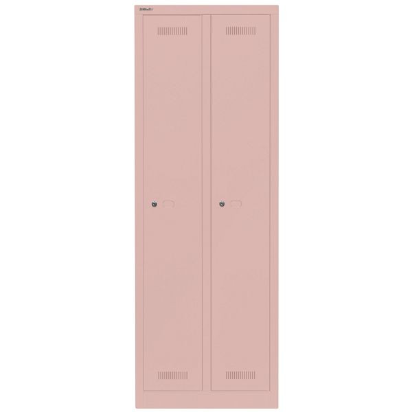 Bisley Garderobenschrank Monobloc™, 2 Abteile je 1 Fach, 620 pastellpink, ML06D1620