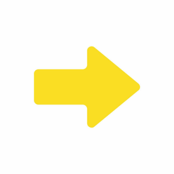 Eichner Bodenmarkierung "Pfeil", 145x90 mm, rutschhemmend R11 (DIN 51130), für Betonpflaster und Asphalt, gelb, VE: 10 Stück, 9225-20082-040