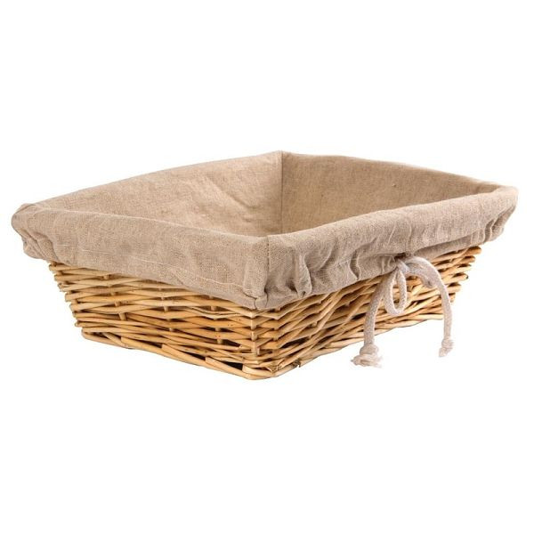 Olympia Brotkorb Weide mit Bekleidung 31,5 x 23cm, U746