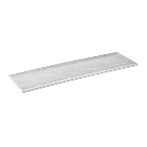 APS GN 2/4 Tablett FOOTMARK - Melamin, 53 x 16,2 cm, weiß/grau, GN System, spülmaschinengeeignet, 85328