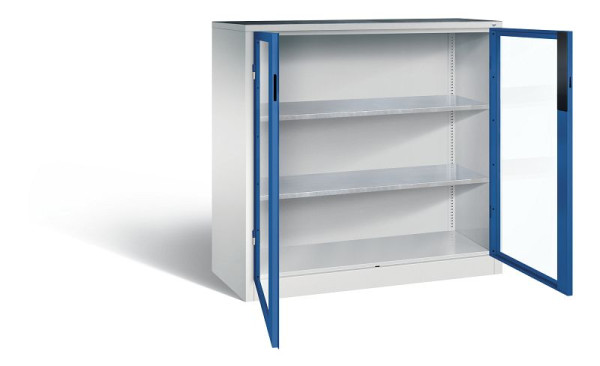 C+P Werkzeugschrank Acurado, H1200xB1200xT500mm, Farbe: Lichtgrau / Enzianblau, Muldengriff, 8531-0552 S10014