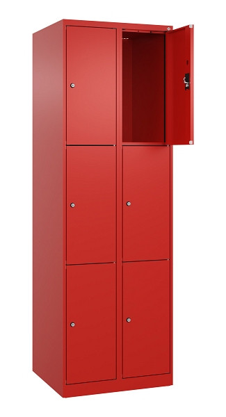 C+P Schließfachschrank Evolo PLUS, 6 Fächer, 1850x600x500mm, 3020/3020, 049000-203 S10025